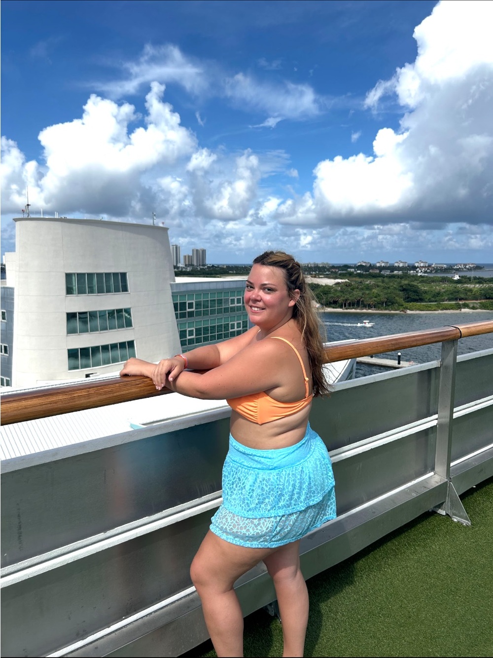 Women's Light Blue Lace Off-Cover Up Swim